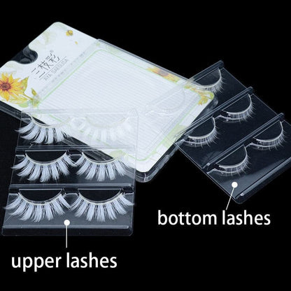 Newest 3 Pairs/Lot Fluffy Lace White Eyelashe Natural Colored Artificial Vegan Silk Eye Lashes for Doll Cosplay Party Halloween - GOLDEN TOUCH APPARELS WOMEN