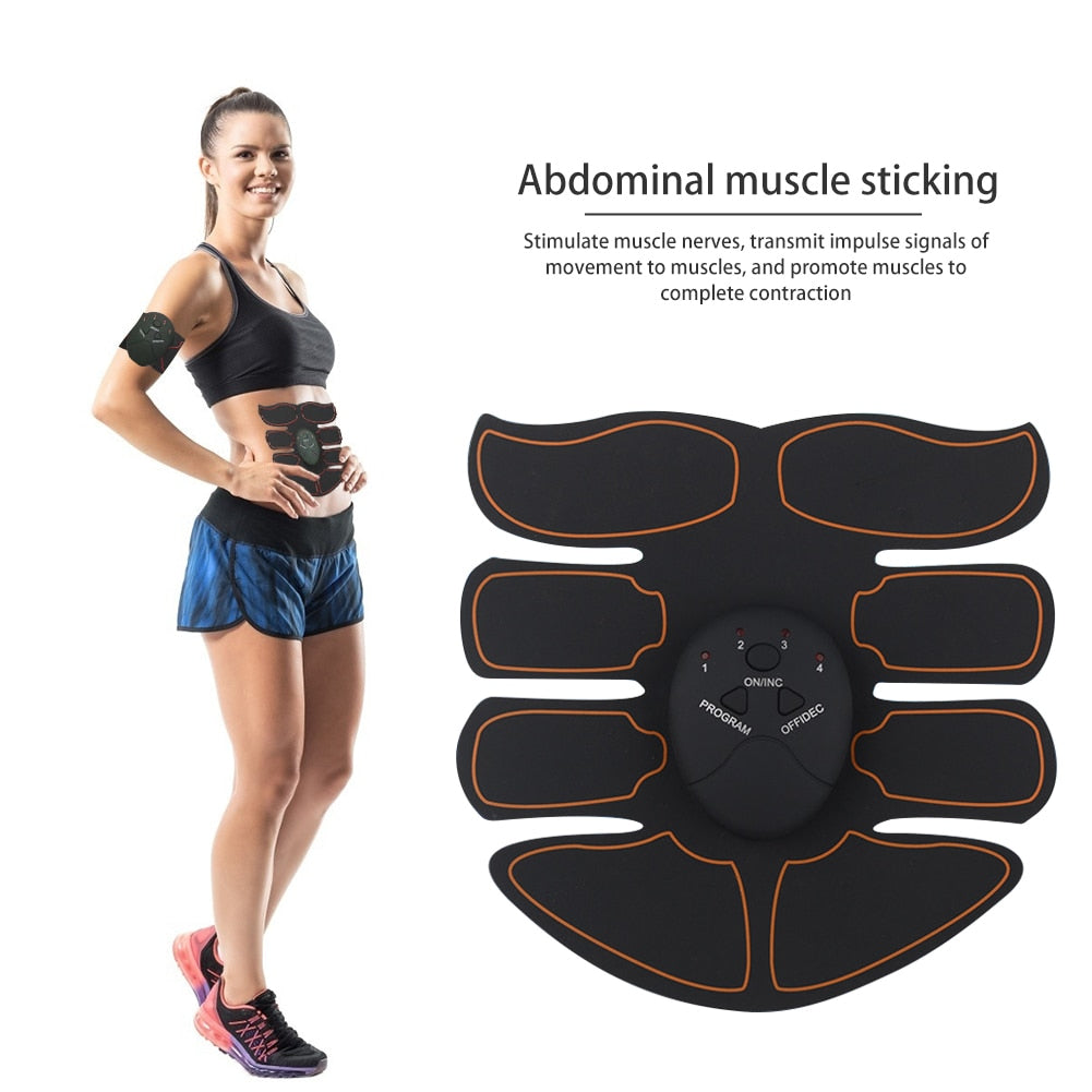 1set Gym Abdominal Muscle Stimulator Hip Trainer EMS Massage Fitness Equipment ABS Muscles Electrostimulator Toner Body Exercise - GOLDEN TOUCH APPARELS WOMEN
