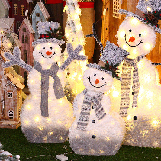 New Christmas luminous snowman decorations 80cm90cm Christmas tree scene layout Meichen props decorations