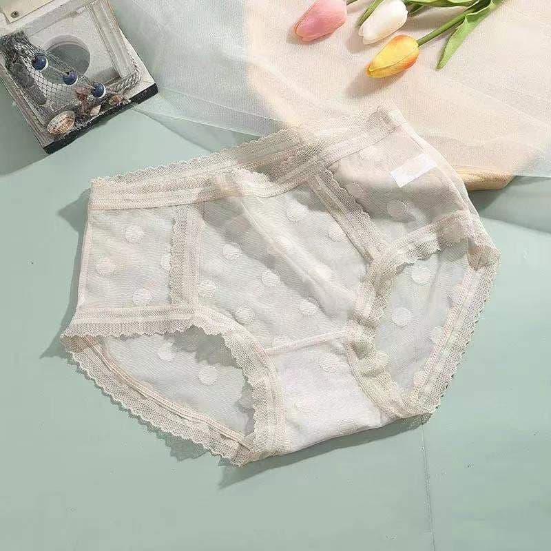 Sexy ladies pure lace LS breathable girl underwear super elastic nylon refreshing wave point ladies trip pants 825.