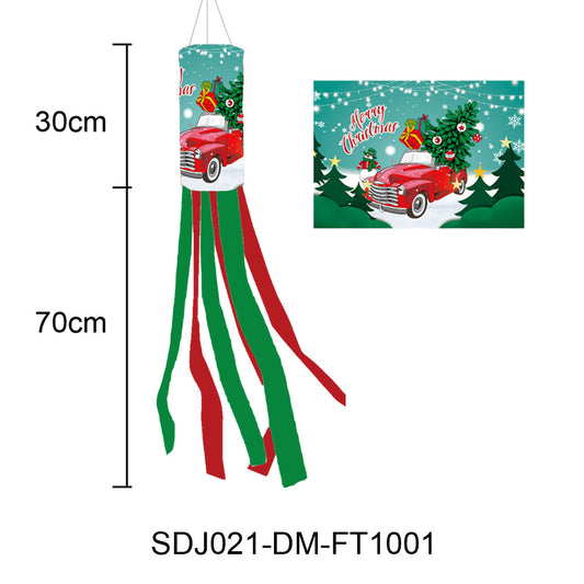 Christmas decoration Santa wind crate stock outdoor garden banner Christmas atmosphere layout flag can