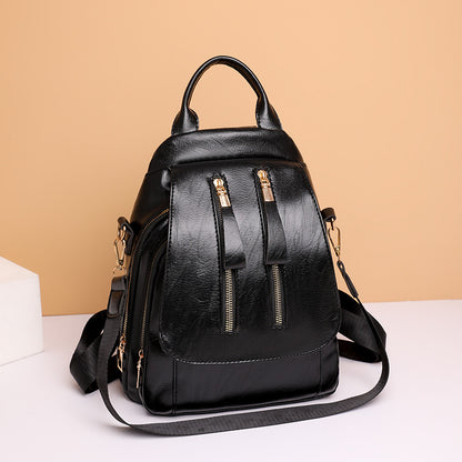 Women's PU Leather Backpack - Lightweight & Fashionable Travel Shoulder Bag