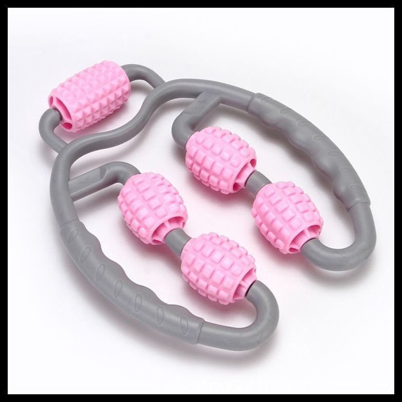 5-wheel massager leg clipper stovepipe hand-held ring muscle relaxation foam shaft fitness yoga five-wheel massager.