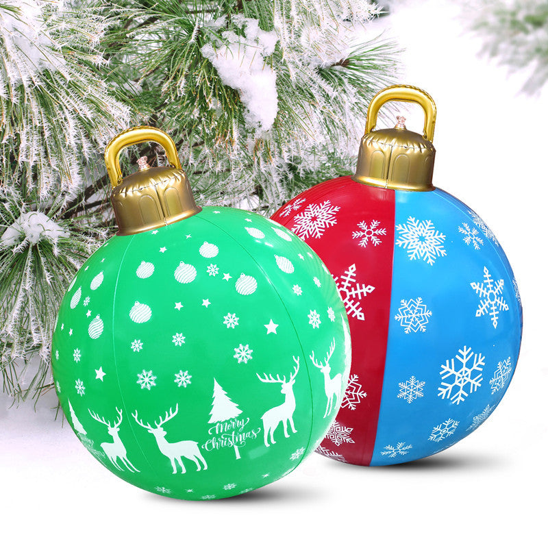 Spot LED luminous ball inflatable Christmas ball PVC inflatable toy ball Christmas decoration ball Halloween ornament ball