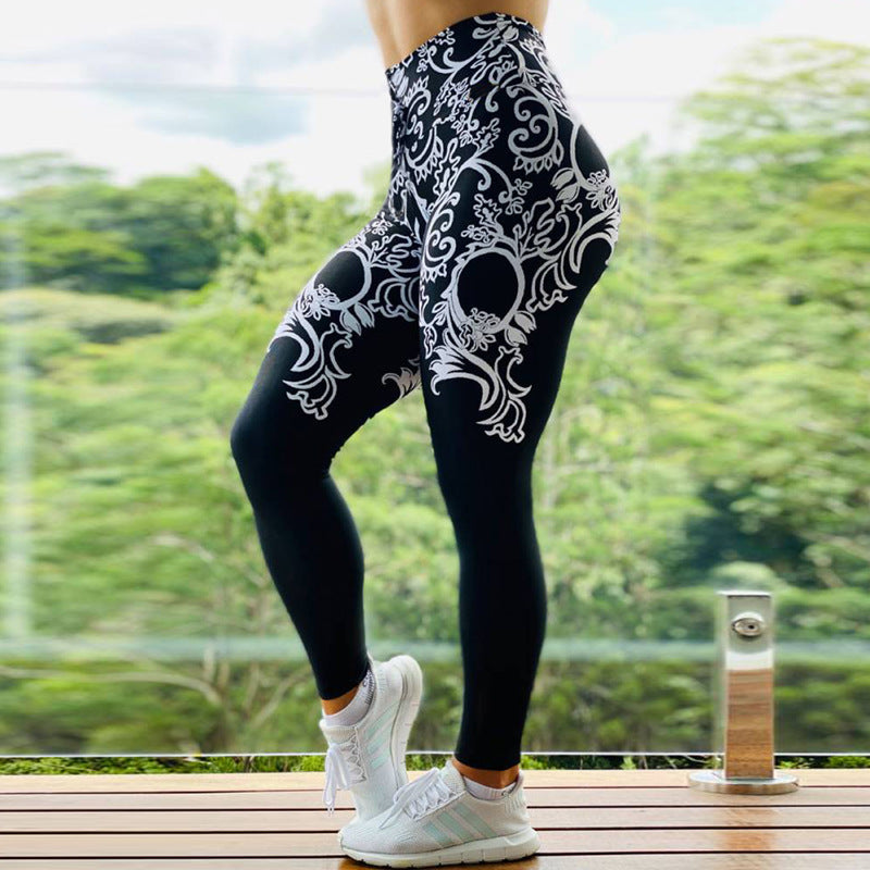 European and American wish cross-border ebay popular woven digital printing women's yoga pants yoga pants women's pants leggings.