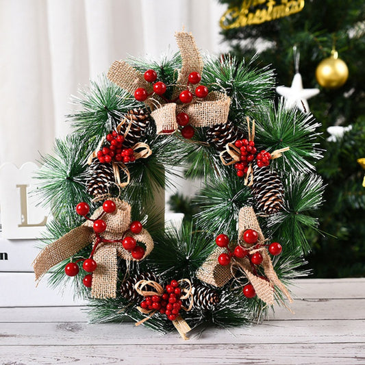 New Christmas decoration wreath handmade Christmas wreath door hanging window props decoration decoration