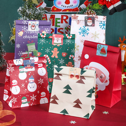 Christmas paper bag New Year's Day New Year gift gift packaging bag paper bag candy gift bag apple bag cross-border new