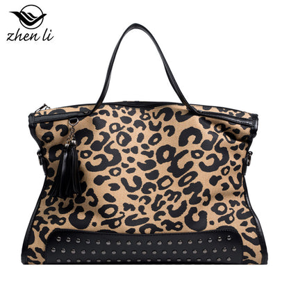 Trendy Leopard Print Shoulder Bag for Women -