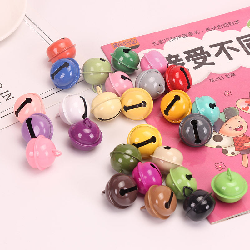 22mm colorful little bell jewelry accessories key buckle candy color metal paint bell Christmas tree decoration pet