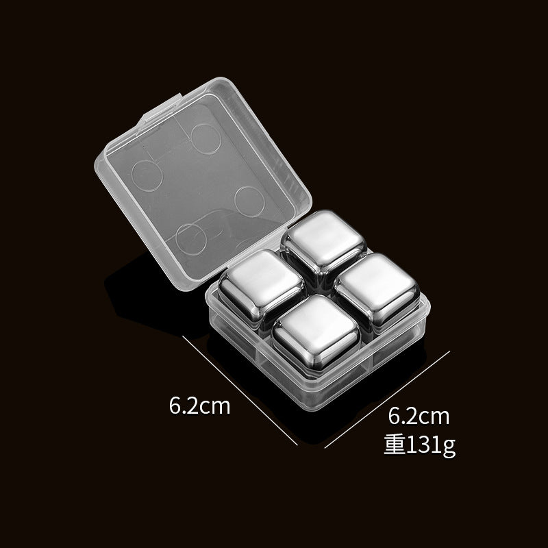 304 stainless steel ice cubes fast frozen ice metal ice coffee beverage Whiskey wine wine creative supplies.