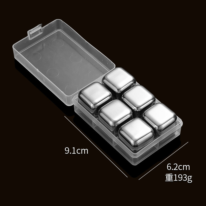 304 stainless steel ice cubes fast frozen ice metal ice coffee beverage Whiskey wine wine creative supplies.