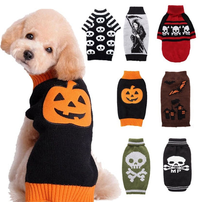Dog Halloween Sweater Pumpkin Pet Clothes Thanksgiving Turkey New Year Christmas Costume Puppy Cat For Small Medium Large Dogs - GOLDEN TOUCH APPARELS WOMEN