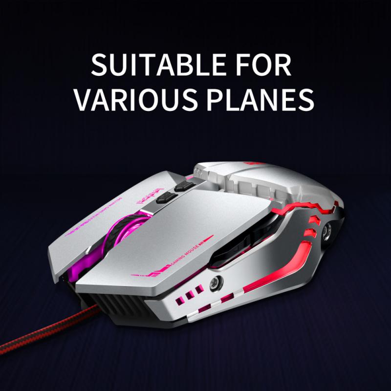 Professional Lightweight Gaming Rgb Mause Colorful Usb Computer Mouse 7 Buttons Gamer Ergonomic Mouse For Windows Xp Vista.