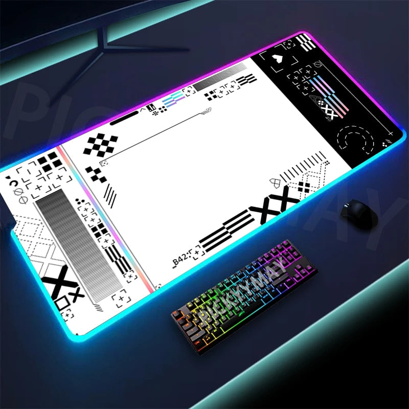 Printing Collection LED Gaming Mousepads Large Backlight Desk Mat 39.3x19.6in Gamer Mousepad RGB Mouse Pad Luminous Mouse Mat.