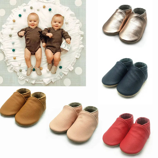 Soft Cow Leather Baby Shoes | Infant Toddler Moccasins Slippers |