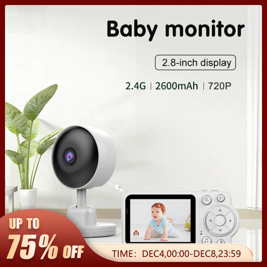 Baby Monitor Wireless Indoor 2.8 Inch Surveillance Video Two Way Audio Night Vision Smart Baby Camera Security Protection