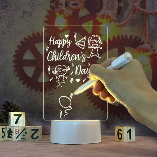 Note Board Creative Led Night Light USB Message Board With Pen Holiday Gift For Kids Girlfriend Christmas Decoration Night Lamp - GOLDEN TOUCH APPARELS WOMEN