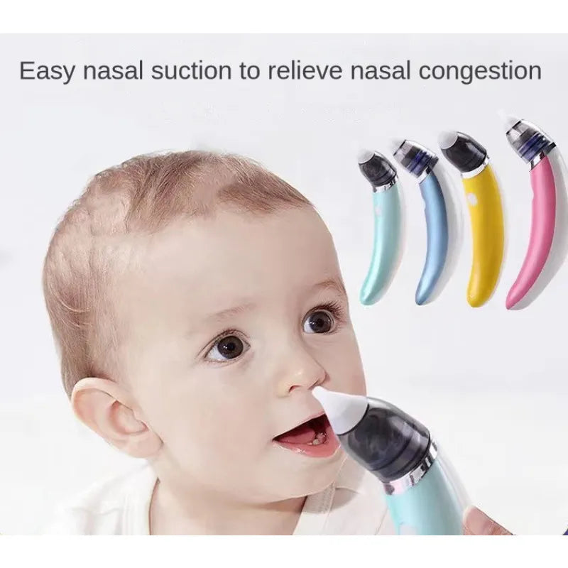 Rechargeable Electric Nasal Aspirator for Newborns - Safe, Detachable, and Anti-Reflux Snot Cleaner for Baby Nursing