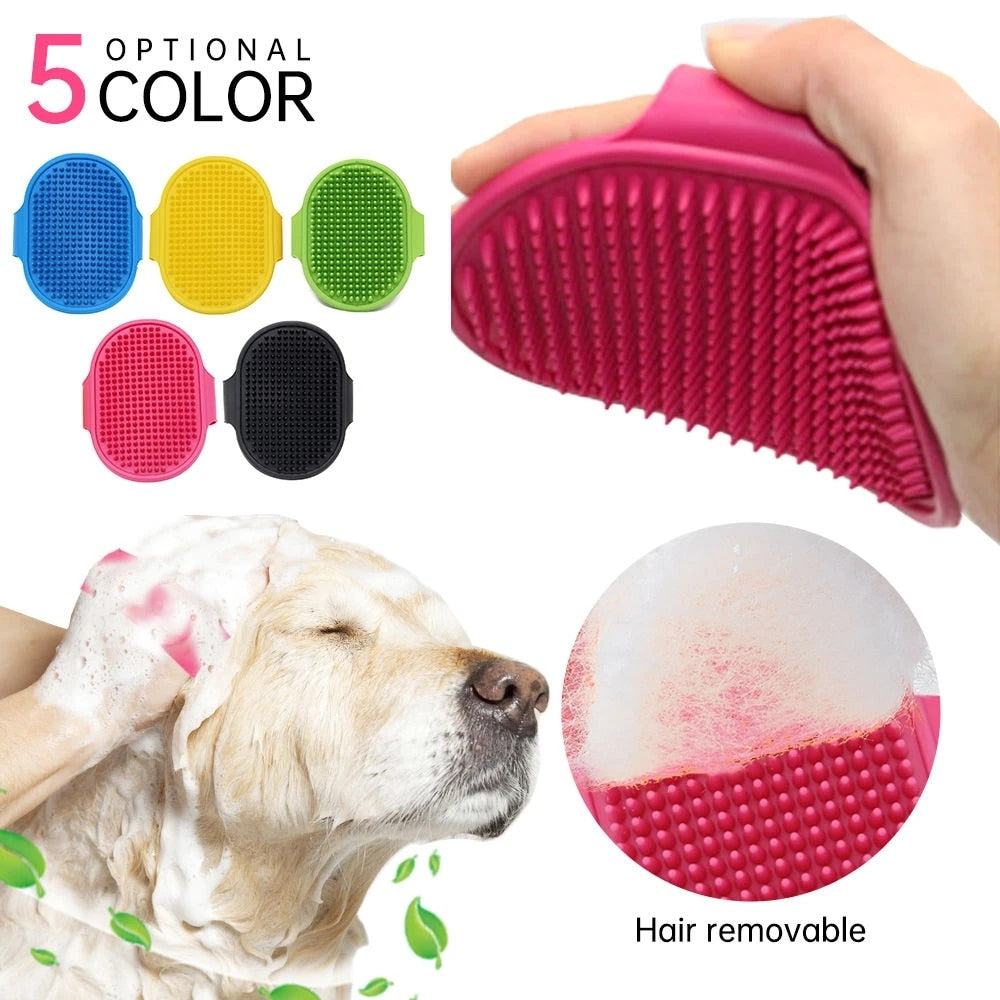 Pet Silicone Bath Brush Hair Grooming Massage Tool Cat Dog Soft Bathroom Washing Gloves Pet Accessories - GOLDEN TOUCH APPARELS WOMEN