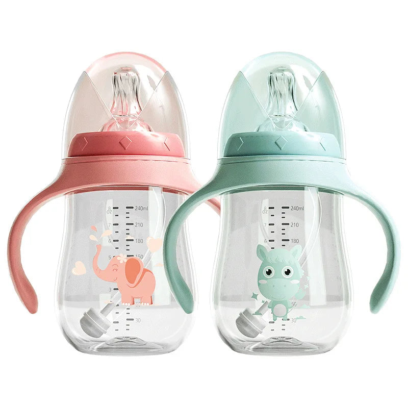 Baby Newborn Nursing Nipple Bottle SIlicone Pacifier Milk Water Feeding Bottles Training Feeding Bottle