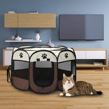 Portable Foldable Pet Tent Kennel Octagonal Fence Puppy Shelter Easy To Use Outdoor Easy Operation Large Dog Cages Cat Fences.