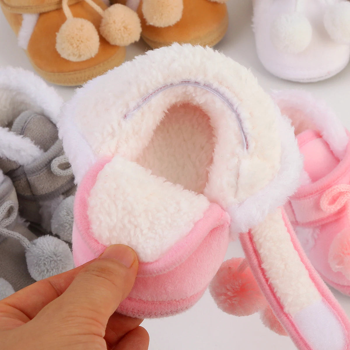 Newborn Booties: Winter Warm Anti-slip Baby Socks Shoes for Girls