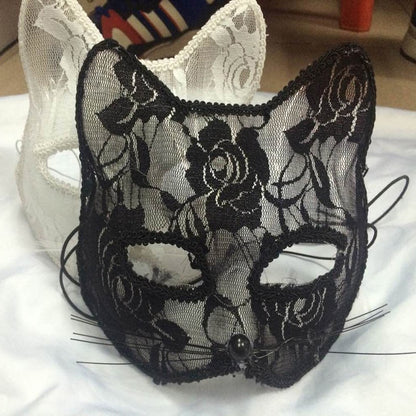 Halloween Cosplay Fox Mask Lace Sexy Eye Mask Animal Mask Half Face Erotic Lace Cat Mask Women Sex Toys For Couple Squid Game - GOLDEN TOUCH APPARELS WOMEN