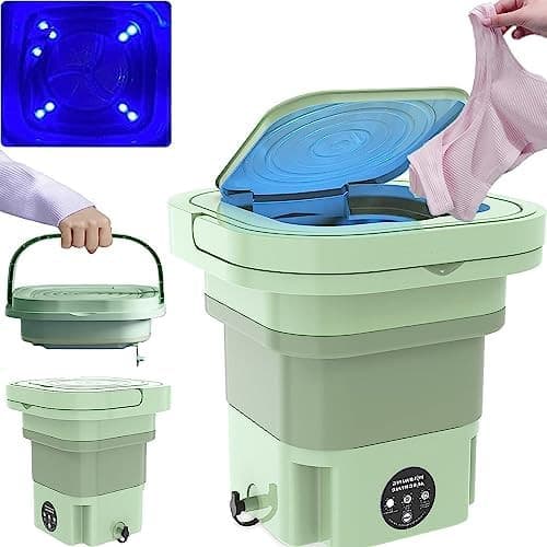 Washing Machine, 8L High Capacity Mini Washer with 3 Modes Deep Cleaning Half Automatic Washt, Portable Washing Machine with Sof - GOLDEN TOUCH APPARELS WOMEN