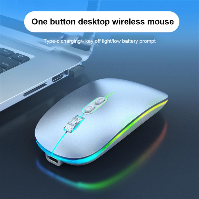 2.4g Single Mode Usb 2.4ghz Rgb Backlight Mice Mouse Gamer Rgb Rechargeable Usb Rechargeable Mouse For Computer Laptop 1600dpi - GOLDEN TOUCH APPARELS WOMEN