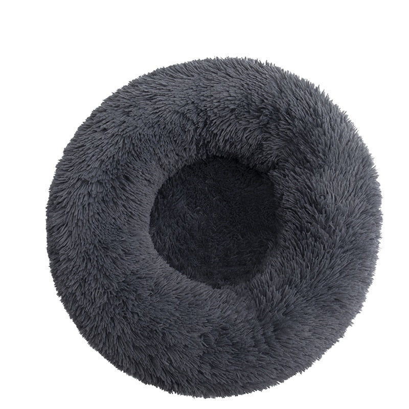 Warm Pet Dog Bed Round Long Plush Cat Cushion Comfortable Donut Dog Kennel Ultra Soft Washable Cat House for Small Large Dog - GOLDEN TOUCH APPARELS WOMEN