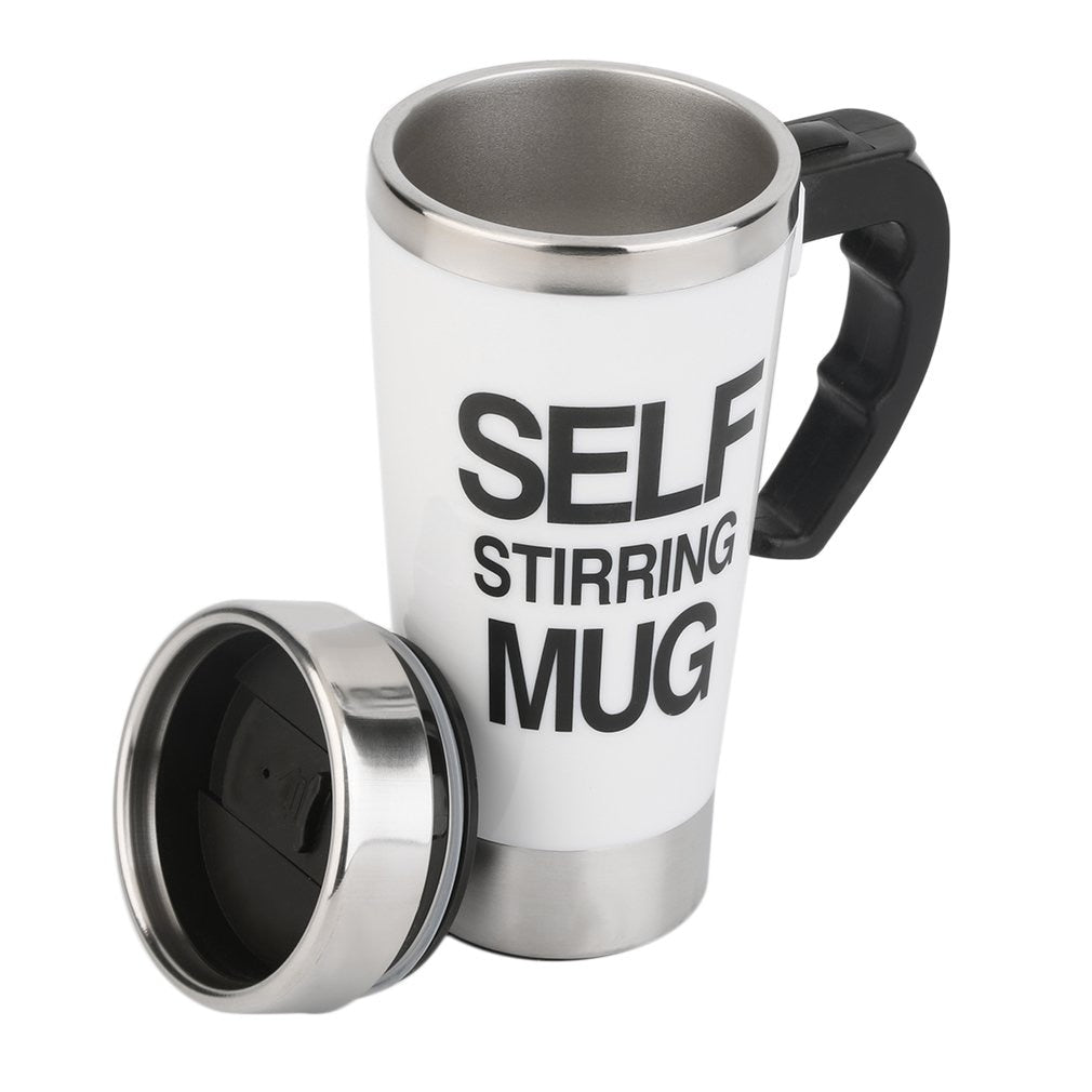 "500ml Self Stirring Mug - Electric Smart Double Insulated Cup - Stainless Steel Thermal Coffee Milk Mixing Cup"