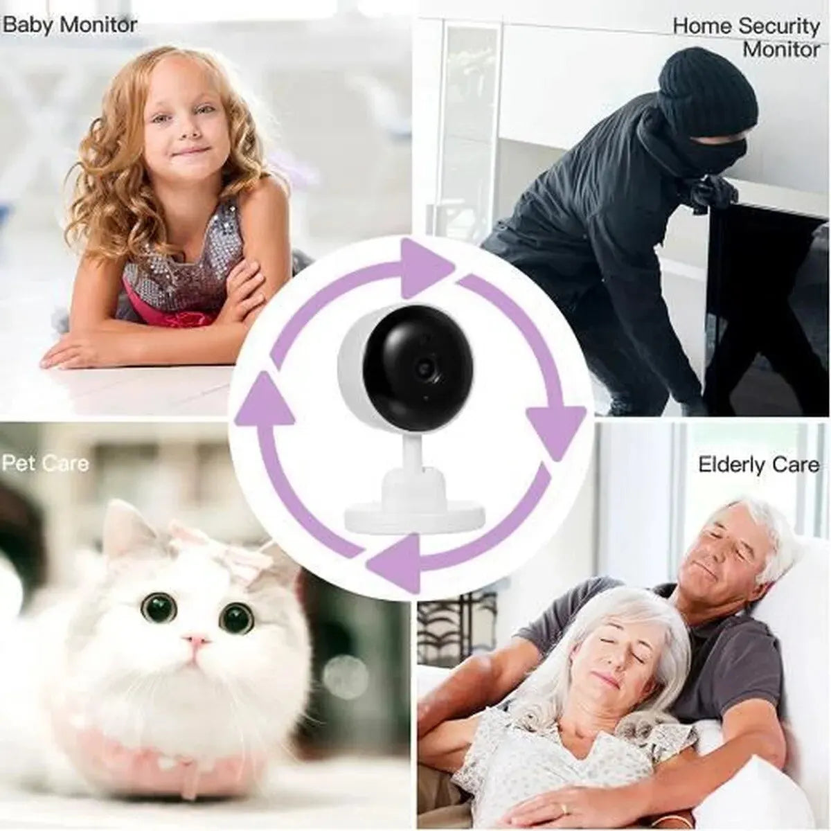 Smart WiFi Baby Monitor with Video Surveillance, Two-Way Audio, Night Vision, and Newborn Baby Security Protection