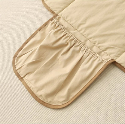 Optimize product title: Portable Quilted Bear Baby Diaper Changing Pad - Foldable, Waterproof, Reusable Mat for Newborns and Infants