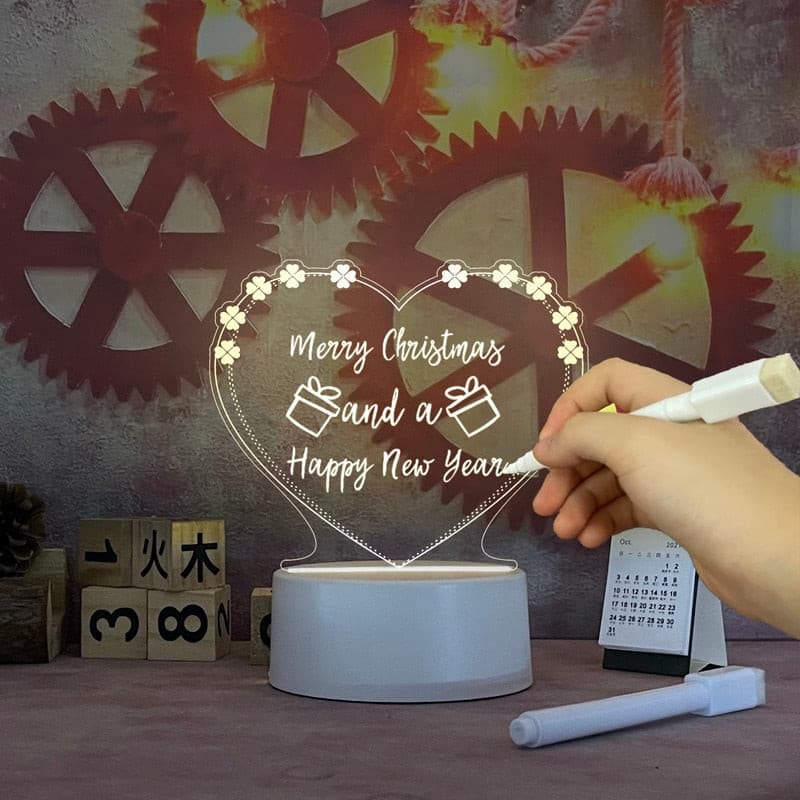 Note Board Creative Led Night Light USB Message Board With Pen Holiday Gift For Kids Girlfriend Christmas Decoration Night Lamp - GOLDEN TOUCH APPARELS WOMEN