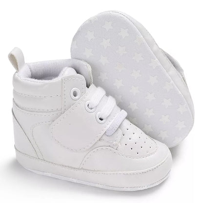 High-quality Newborn Baby Fashion Sneakers Shoes for Boys and Girls - Lace Up, Non-Slip, Breathable First Walkers - 0-18 Months