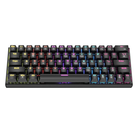 Beginners High quality Mechanical Gaming Keyboard 63 Keys Compact Wired Computer Keyboard With RGB Color Lighting Keyboard For Laptop PC