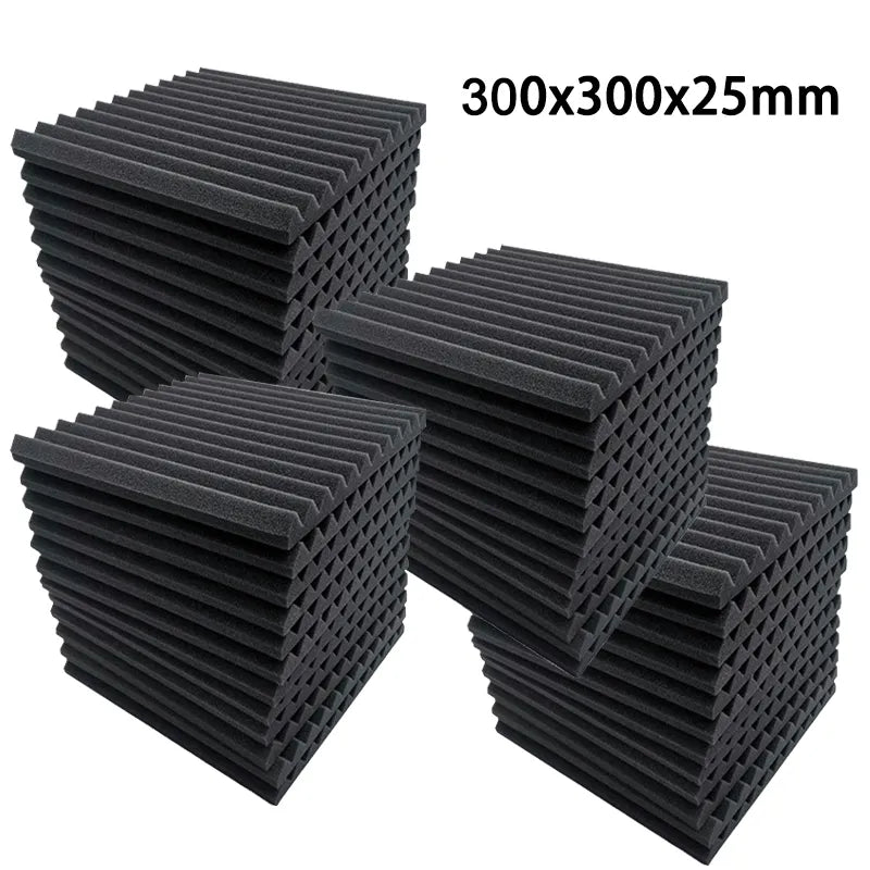1pcs 300x300x25mm Studio Acoustic Foam Soundproof Pyramid Sound Absorption Treatment Panel Tile Protective Sponge Sealing Strip