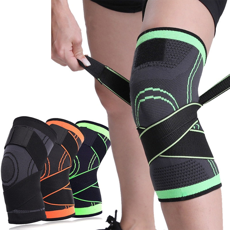 1PC Sports Fitness Knee Pads Men Pressurized Elastic Kneepad Support Bandage Fitness Gear Basketball Volleyball Brace Protector - GOLDEN TOUCH APPARELS WOMEN