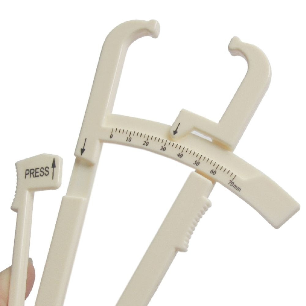 1PCS Crossfit Body Fat Loss Tester Calculator Fitness Caliper Clip Measurement Slim Skin Fold Body Fat Chart Gym Equipment.