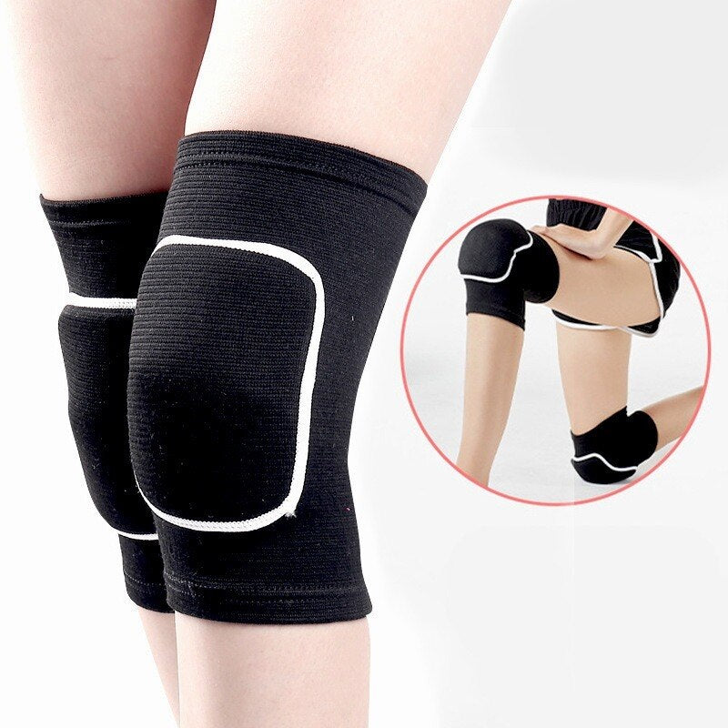 1Pair Sports Knee Pad Adults Kid Dance Knee Protector Elastic Thicken Sponge Knees Brace Support for Gym Yoga Workout Training - GOLDEN TOUCH APPARELS WOMEN