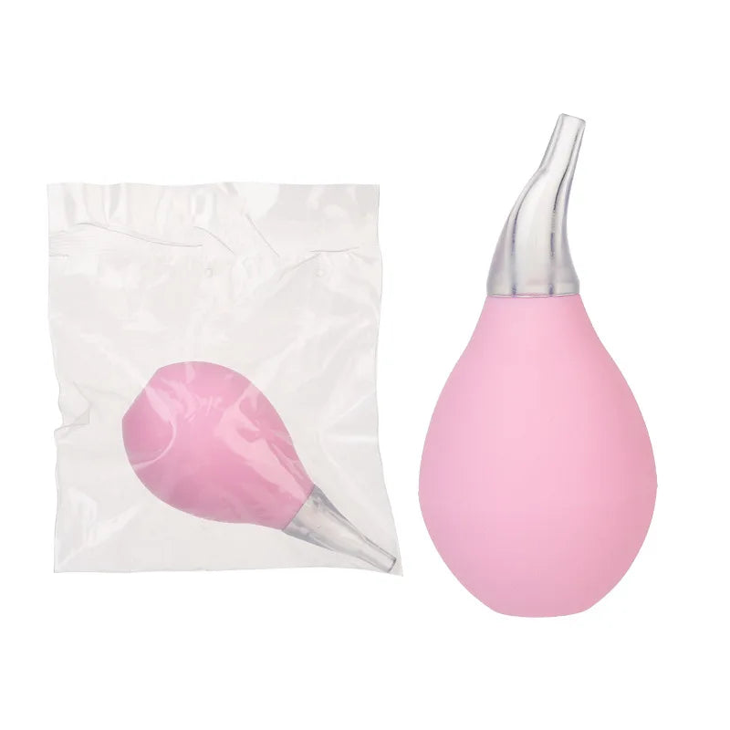 "Safe and Effective Silicone Baby Nasal Aspirator - Clear Nasal Passages"