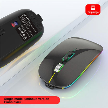 2.4g Single Mode Usb 2.4ghz Rgb Backlight Mice Mouse Gamer Rgb Rechargeable Usb Rechargeable Mouse For Computer Laptop 1600dpi - GOLDEN TOUCH APPARELS WOMEN