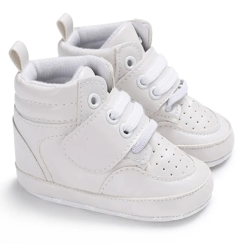 High-quality Newborn Baby Fashion Sneakers Shoes for Boys and Girls - Lace Up, Non-Slip, Breathable First Walkers - 0-18 Months