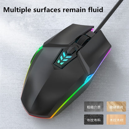 Wired Gaming Mouse 1600 DPI Optical 6 Button USB Mouse With RGB BackLight Mute Mice For Desktop Laptop Computer Gamer Mouse - GOLDEN TOUCH APPARELS WOMEN