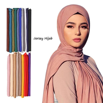 Muslim Chiffon Hijab Scarf Women Long Solid Color Head Wrap For Women Hijabs Scarves Ladies Muslim Veil Jersey Hijabs 180*70cm - GOLDEN TOUCH APPARELS WOMEN