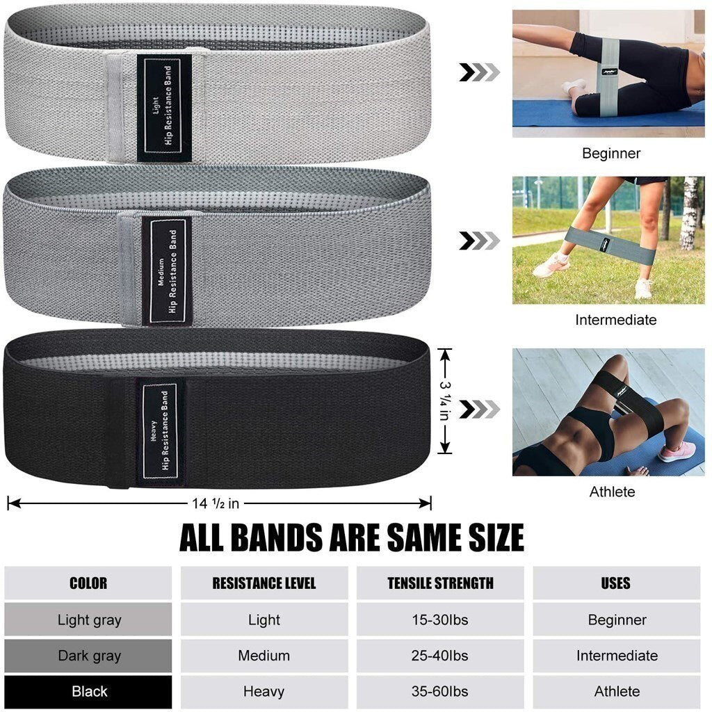WorthWhile 1 PC Elastic Rubber Bands Set for Women Men for Fitness Gym Home Resistance Booties Band Hip Circle Expander Workout - GOLDEN TOUCH APPARELS WOMEN