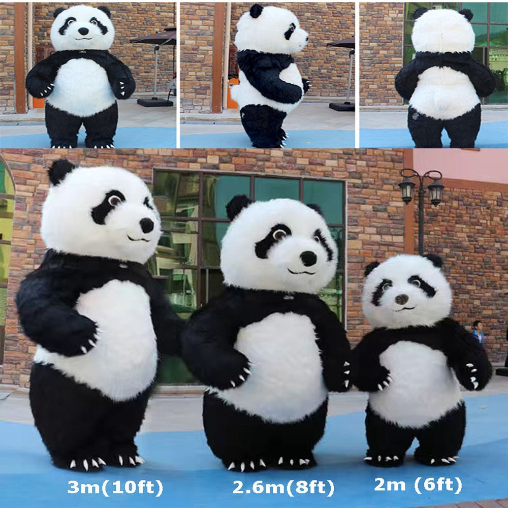 Adult Inflatable Panda Polar Bear Monkey Mascot Costume Cosplay Giant Set Party Plush Set Halloween Costume.