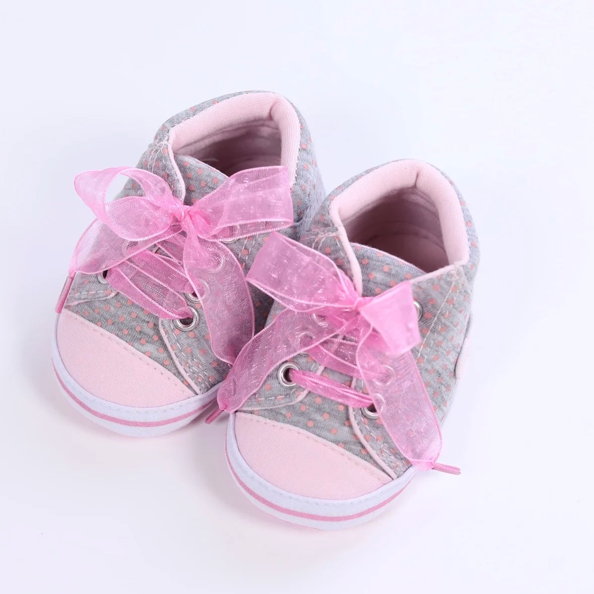 "Baby Girls Sneakers - Cute Bowknot Design, Lightweight & Non-Slip, Ideal for Indoor and Outdoor Walking during Spring and Autumn"