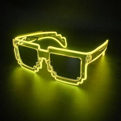 Led Sunglasses for Glow Party Glasses glow in the dark Flashing Mosaic UV400 Eyewear Unisex Gift Toy led luminous glasses очки - GOLDEN TOUCH APPARELS WOMEN