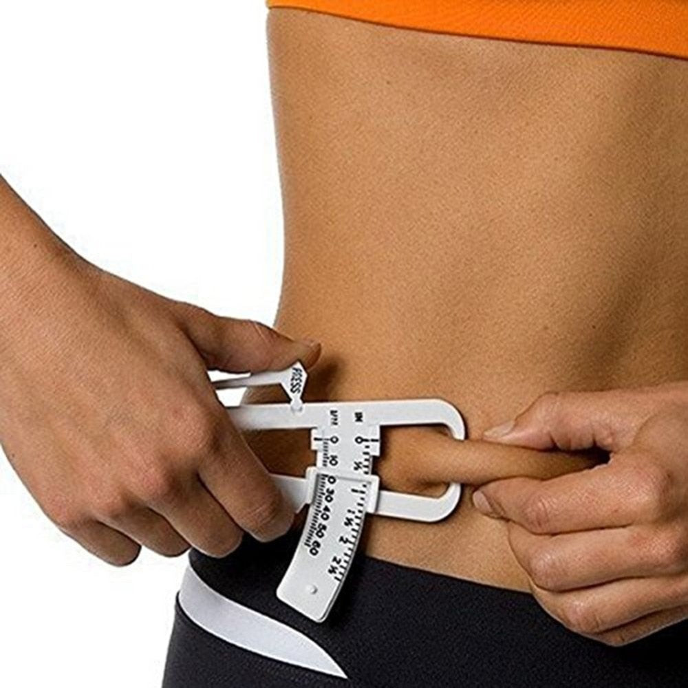 1PCS Crossfit Body Fat Loss Tester Calculator Fitness Caliper Clip Measurement Slim Skin Fold Body Fat Chart Gym Equipment.